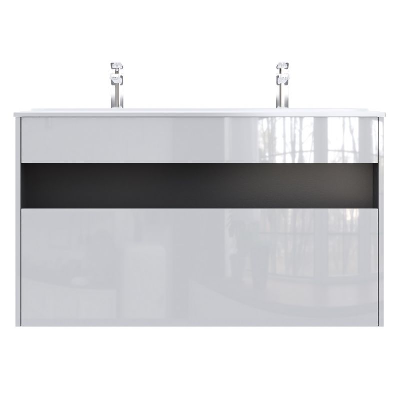 Тумба с умывальником AM.PM Func 120 см, белый глянец, M8FFUX1201WG