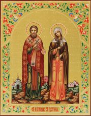 Икона Киприан и Иустина (UV-печать)(10075)