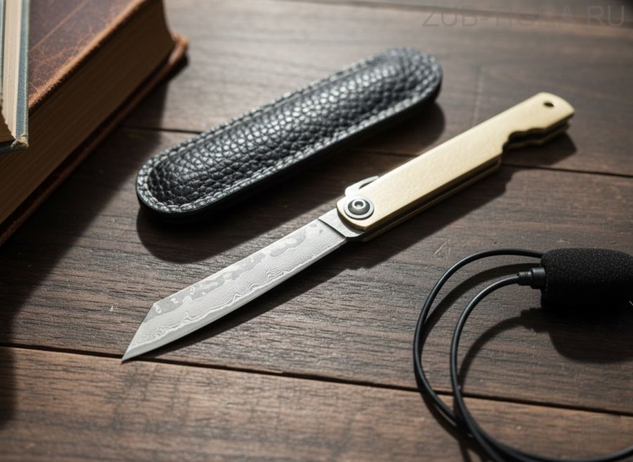 Японский нож Higonokami Damascus