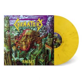 CREMATORY - Awake - Temple yellow black marbled vinyl limited to 500 copies