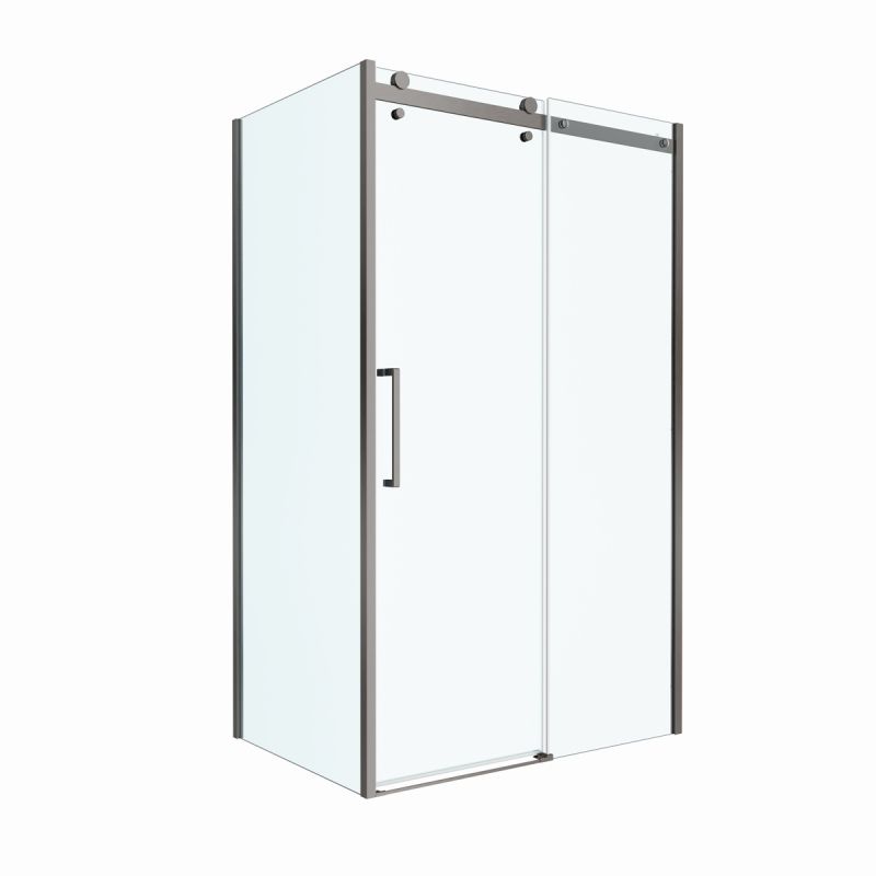 Душевой уголок BelBagno MARINO-2-AH-1-120/80-C-GM прямоугольный, оружейная сталь 120x80