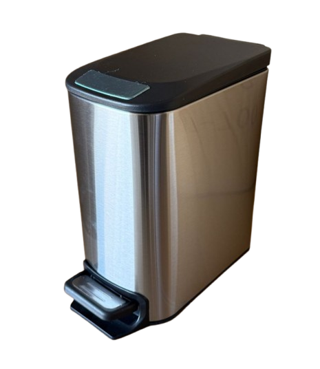 Zibil Qutusu 6 litr, mat xrom - qara