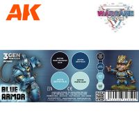 Набор красок AK Interactive Wargame Color: Blue Armor