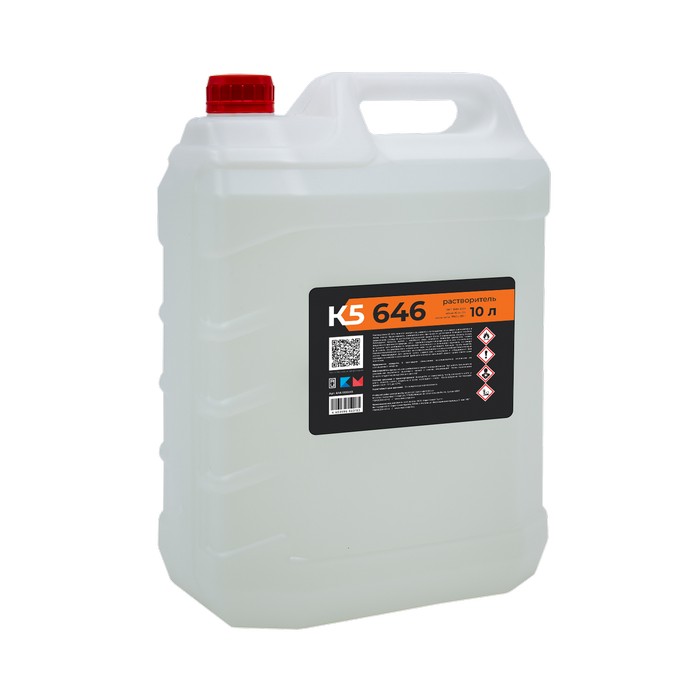 K5 Растворитель 646, бесцветный, прозрачный, объем 10л.