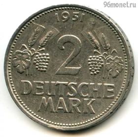 ФРГ 2 марки 1951 F