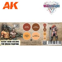 Набор красок AK Interactive Wargame Color: Basic Skin Colors