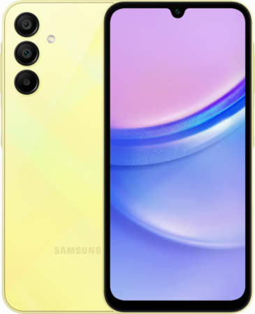 Смартфон Samsung Galaxy A15 4G 4/128 ГБ, Dual nano SIM, желтый EU