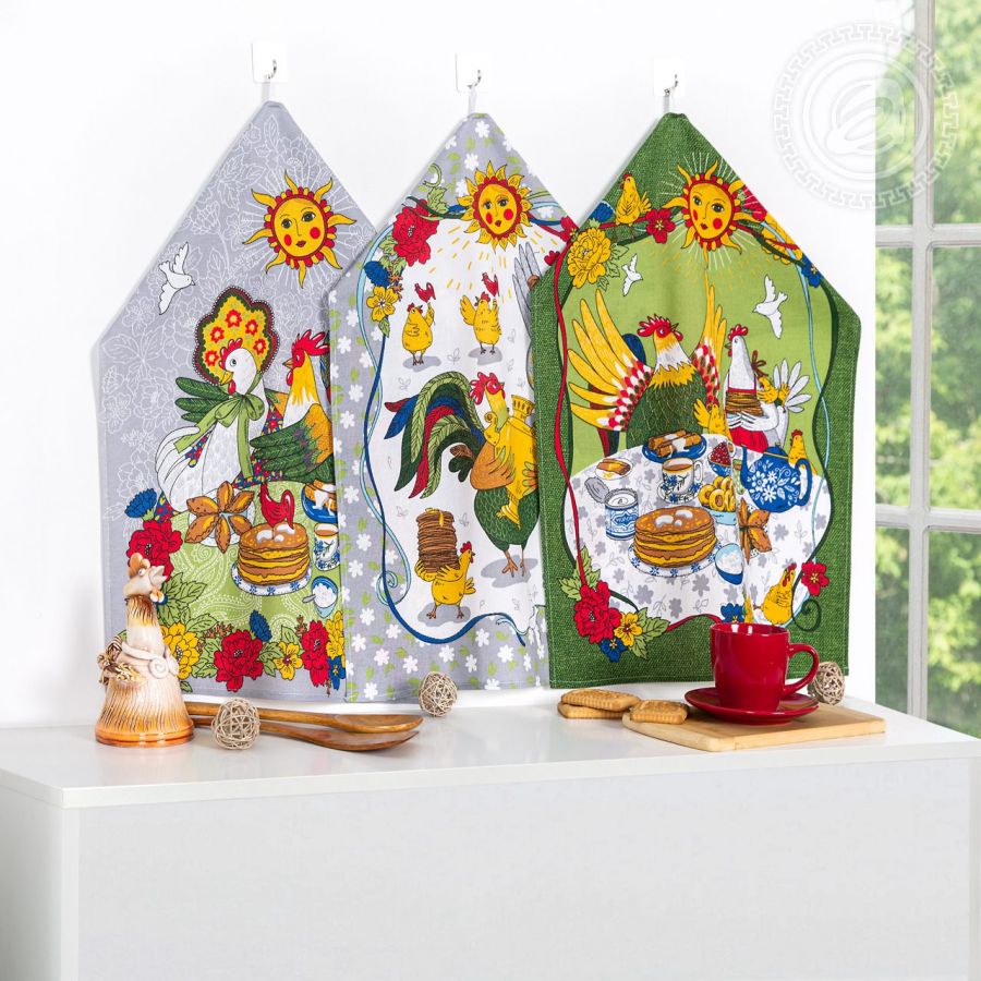 Набор полотенец из рогожки "Угощение" (2шт.)