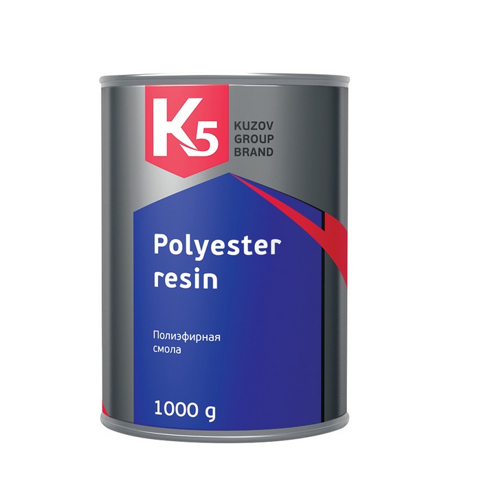 K5 Polyester resin, Полиэфирная смола с отвердителем, 1кг.