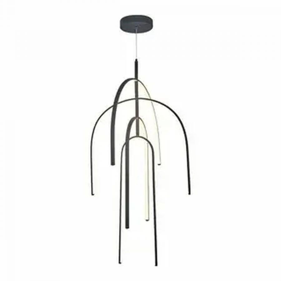 Люстра подвесная Alfa Light F3924-61 BK 95W ?80*H12 0