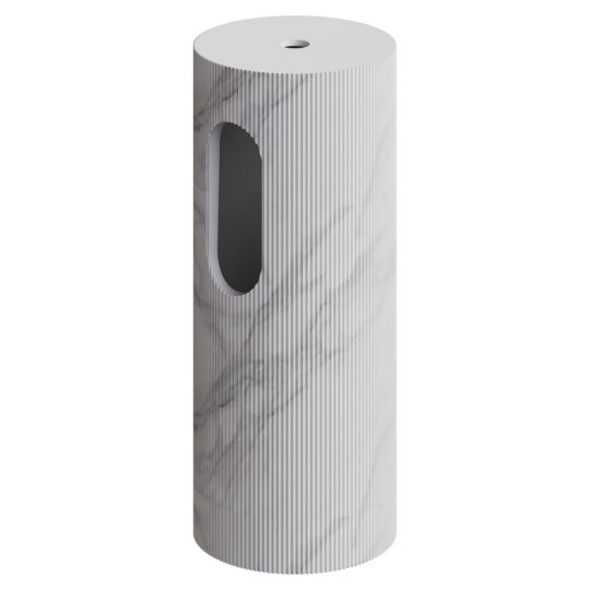 Напольная раковина Sole Corian 40x13 см, рифленая текстура, мрамор схема 2 Напольная раковина Sole Corian 40x13 см, рифленая текстура, мрамор схема 2