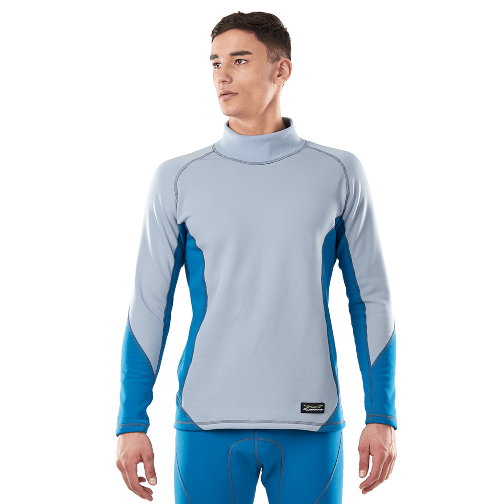 Термокофта зимняя с высоким воротом Man Grey - Blue