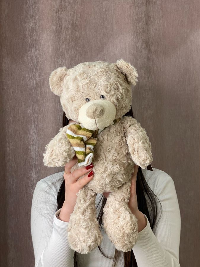 Мягка игрушка "Мишка с шарфом"