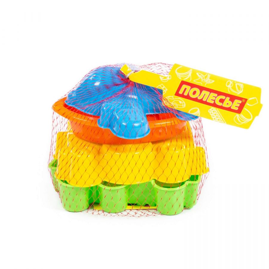 Набор №258: формочки (самосвал + паровоз + самолёт), кораблик "Юнга"