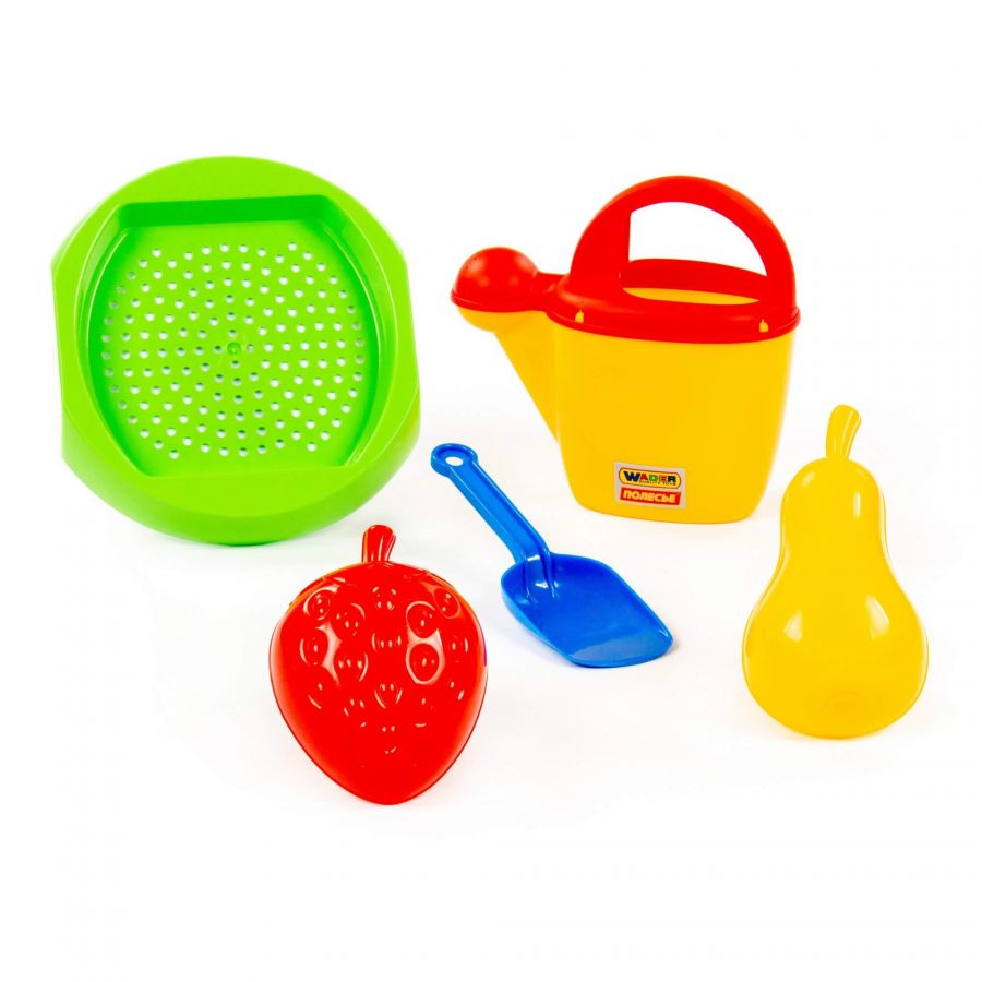 Набор №403: сито №9, совок №11, формочки "Фрукты" 2 шт, лейка №10