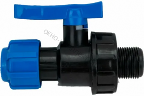 Кран шар. ПНД 32х1" обжим-НР