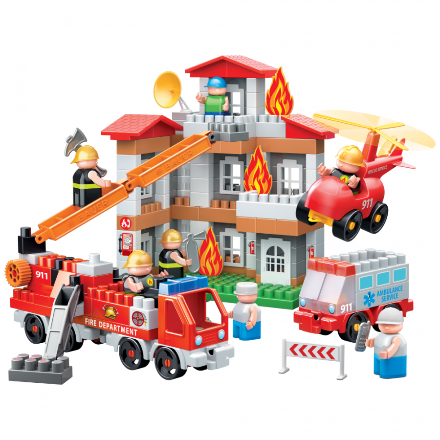 Конструктор "Пожарная часть". Тушение пожара