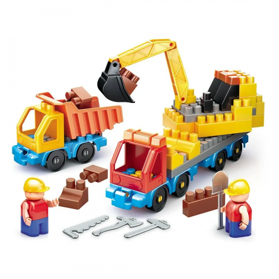 Конструктор "Стройка" экскаватор и грузовик