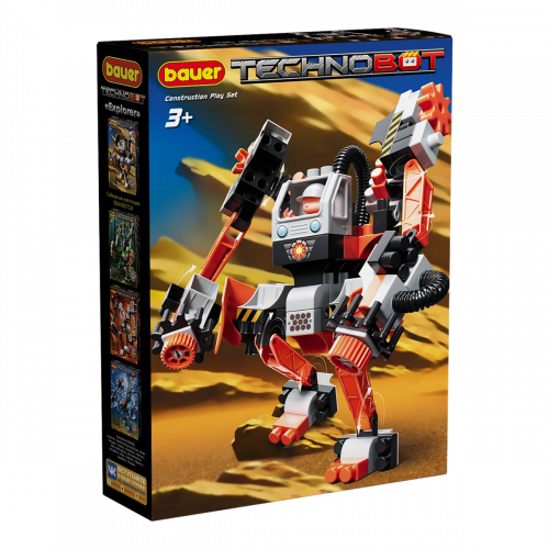 Набор с большим роботом и пилотом в коробке "Technobot" (цвет белый, оранжевый, черный)