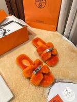 Мюли с мехом HERMES Premium