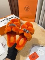 Мюли с мехом HERMES Premium