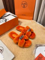 Мюли с мехом HERMES Premium