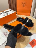 Мюли с мехом HERMES Premium