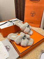 Мюли с мехом HERMES Premium