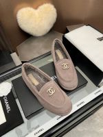 Лоферы Chanel с мехом Premium