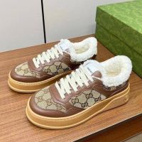 Кеды GUCCI с мехом Premium