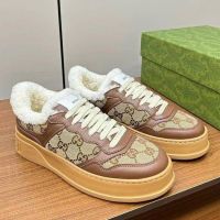 Кеды GUCCI с мехом Premium