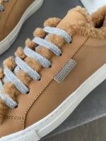 Кеды Brunello Cucinelli с мехом Premium