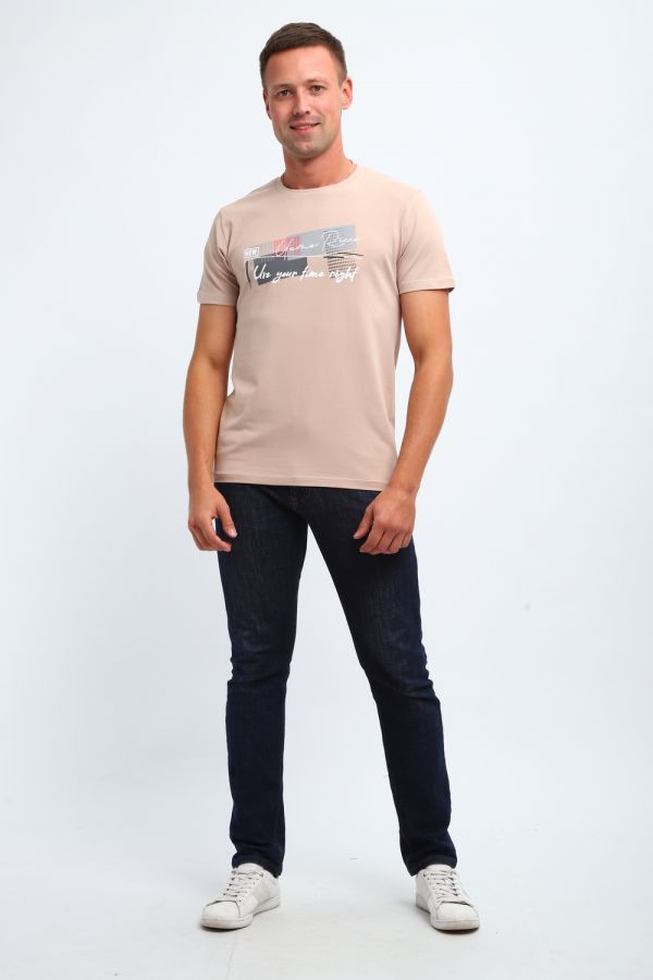 Футболка мужская 058 [бежевый]