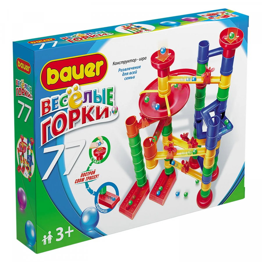 Конструктор-игровой набор "Весёлые горки" 77 деталей