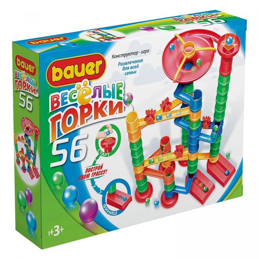 Конструктор-игровой набор "Весёлые горки" 56 деталей
