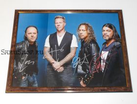 Автографы: Metallica. Д.Хэтфилд, Л.Ульрих, К.Хэмметт, Р.Трухильо