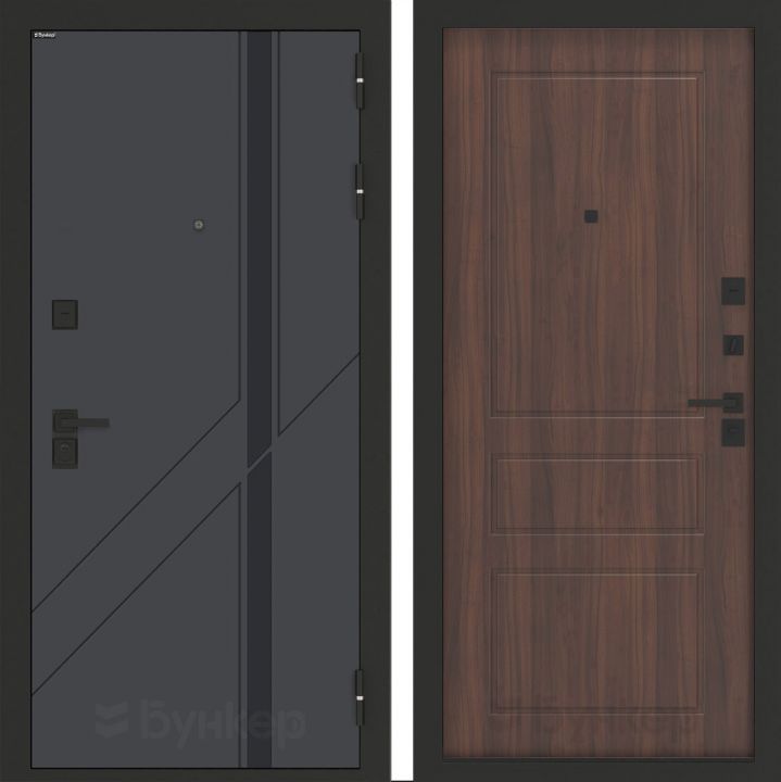 Входная дверь Бункер BN-12 - 03 Орех бренди