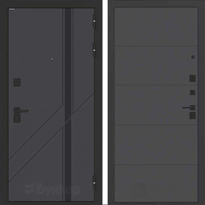 Входная дверь Бункер BN-12 - 13 Графит софт