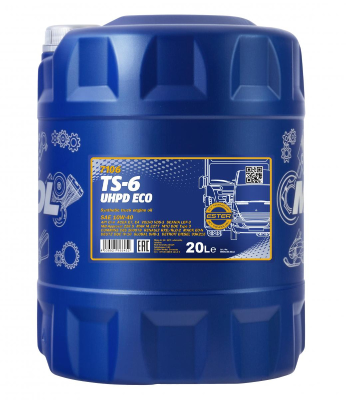 Mannol TS-6 10W-40 UHPD Eco, 20л