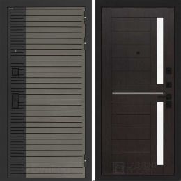 Входная дверь Бункер BN-15 - 02 Венге, стекло белое