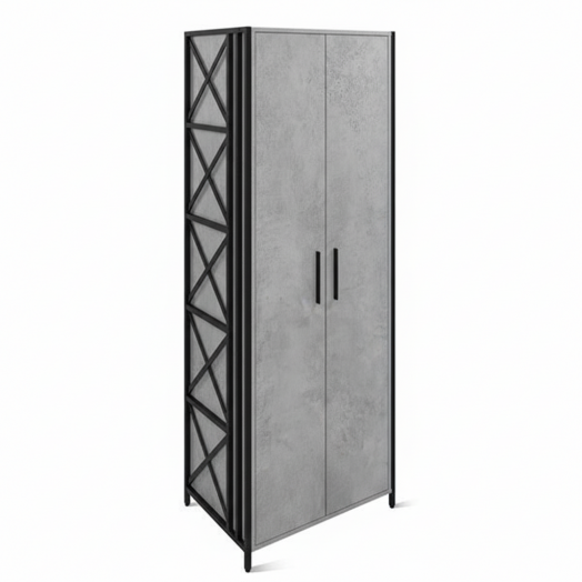 ЛОФТ-13 Шкаф для одежды (700х500х1900 мм) Бетон