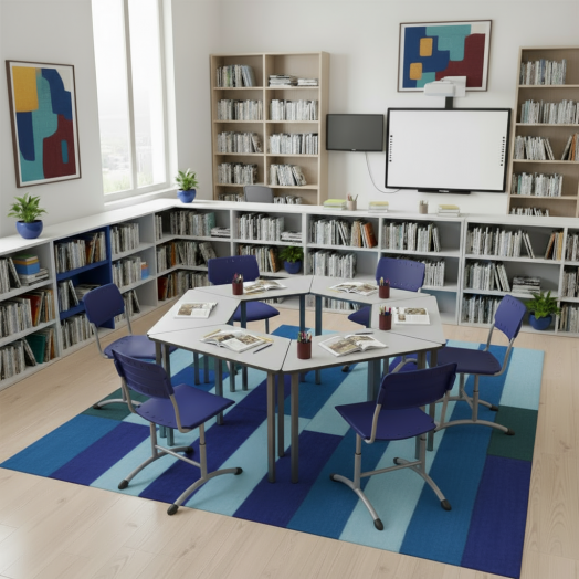 Стул ученический регулируемый Отличник Пластик Синий