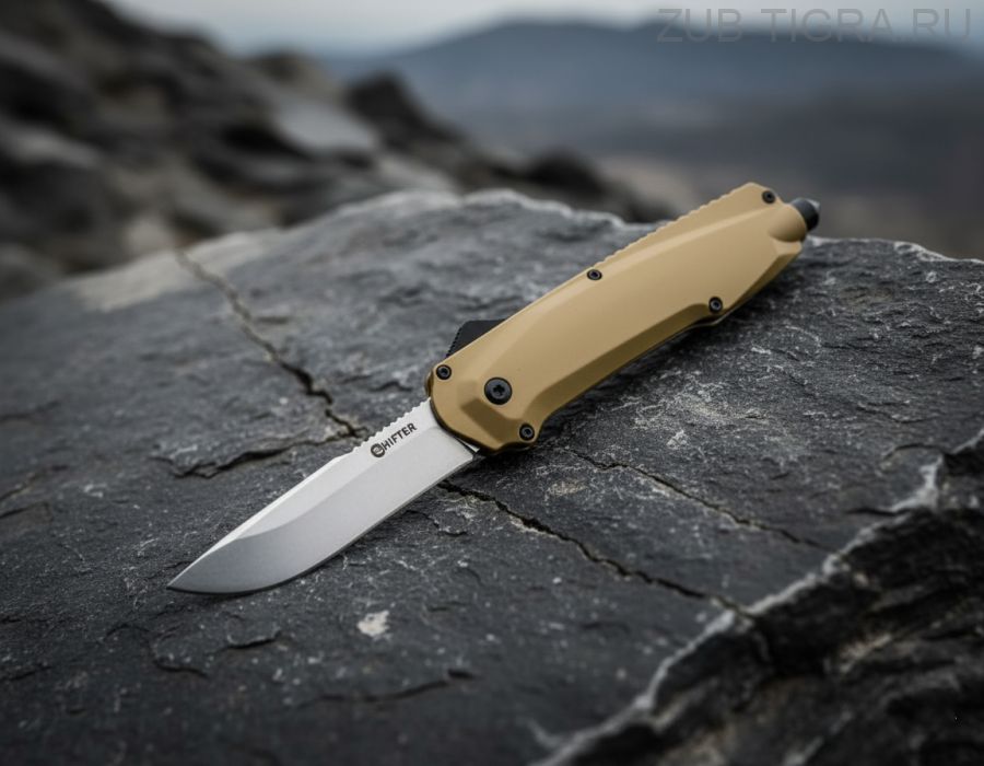 Автоматический нож Rover (Stonewash, Tan) - Shifter