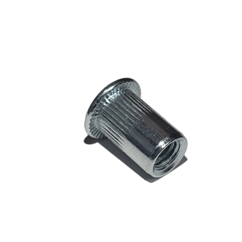 Резьбовая заклепка М8 с насечкой (сталь, цилиндрический бортик)