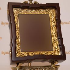 Киот для иконы фигурный пропильной с сусальным золотом