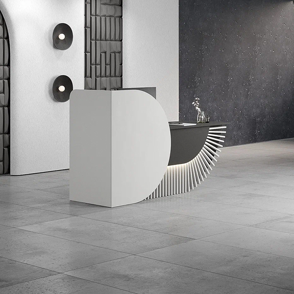 Ресепшн «Икар» белый/черный