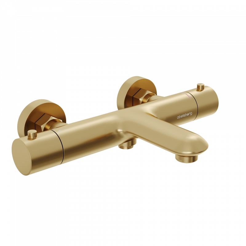 Смеситель для ванны и душа Abelsberg Perfecta INF61101BG с термостатом, королевское золото