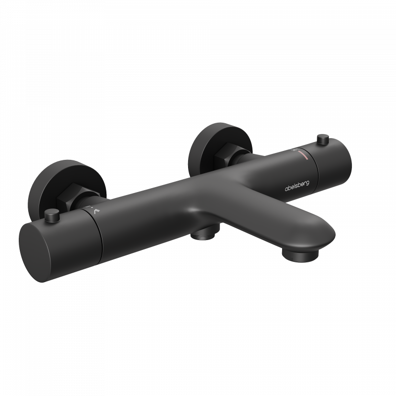 Смеситель для ванны и душа Abelsberg Perfecta INF61101MB с термостатом, вулканический черный
