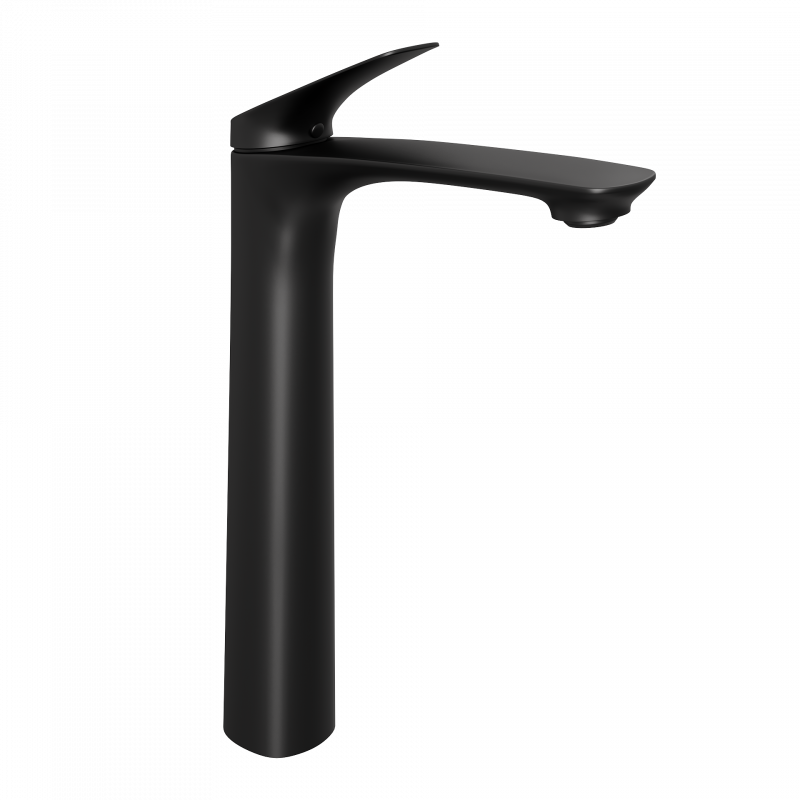 Смеситель для раковины Abelsberg Perfecta INF60102MB высокий, вулканический черный