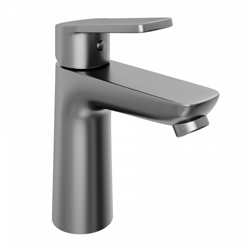 Смеситель для раковины Abelsberg Lineara UNF23508GM, космическая сталь